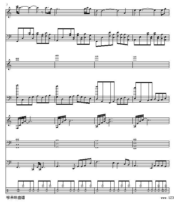 你是风儿我是沙-林心如钢琴谱