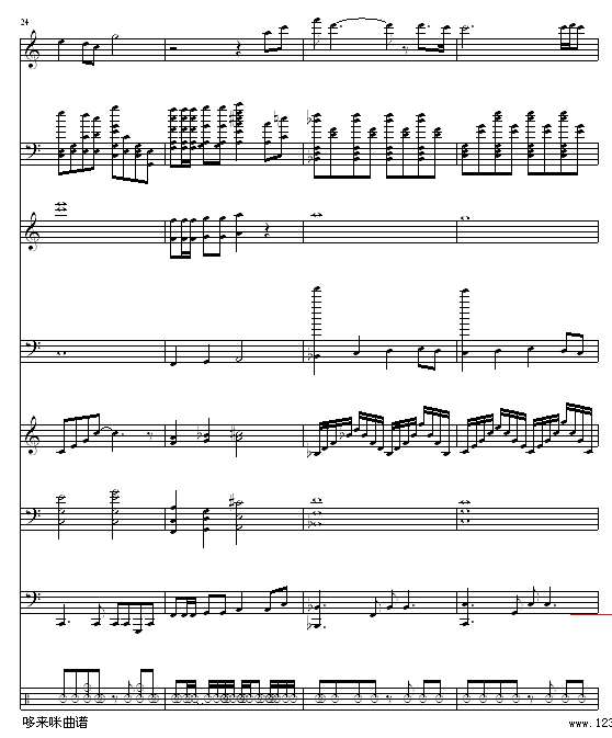 你是风儿我是沙-林心如钢琴谱