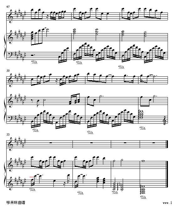 当你-王心凌钢琴谱