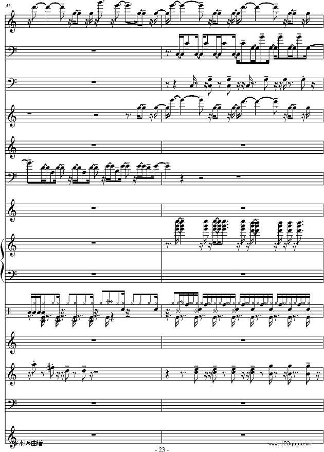 不怕不怕-总谱-郭美美钢琴谱