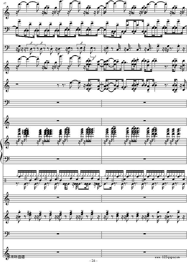 不怕不怕-总谱-郭美美钢琴谱