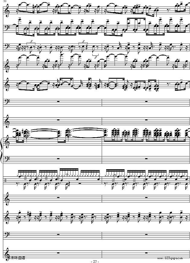 不怕不怕-总谱-郭美美钢琴谱