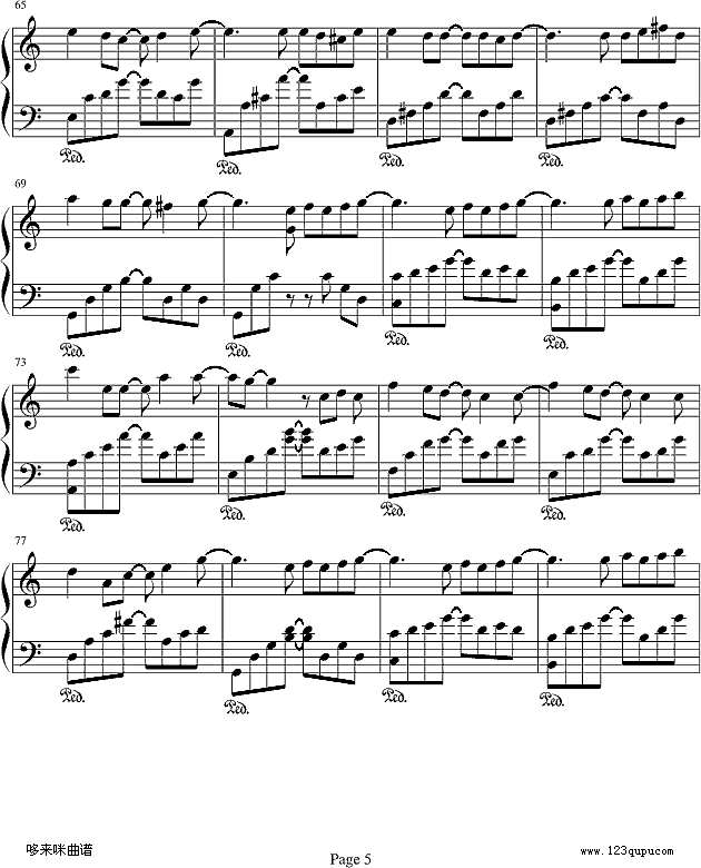 小手拉大手-梁静茹钢琴谱