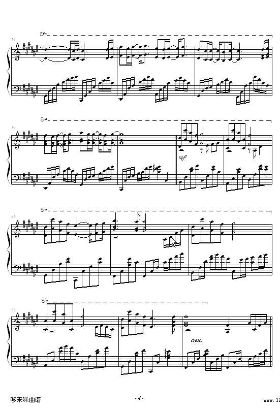 可惜不是你-blueman版-梁静茹钢琴谱