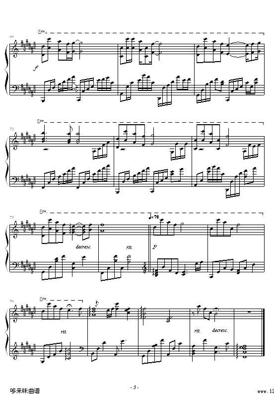 可惜不是你-blueman版-梁静茹钢琴谱