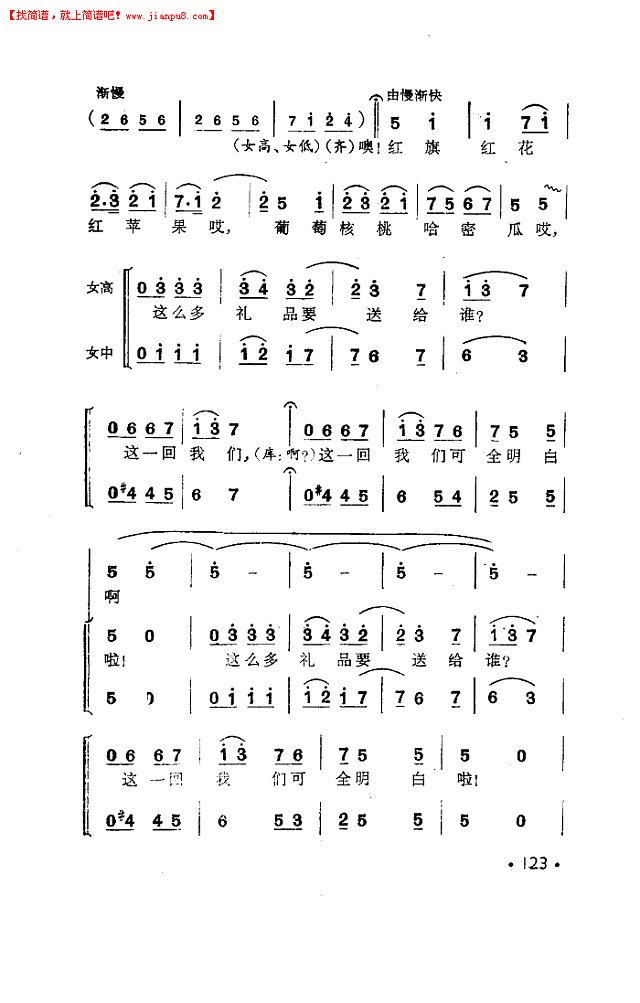 库尔班大叔您上哪？简谱