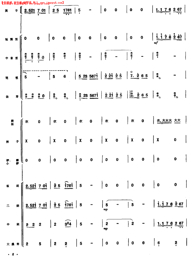 大柳树下育新人（园号独奏曲）（6-10）简谱