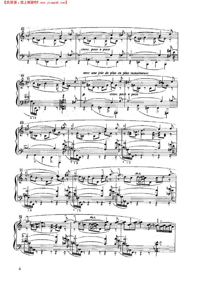 面向火焰钢琴谱