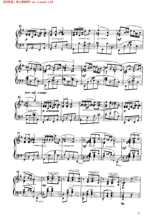 波尔卡钢琴谱