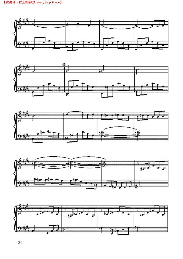 越战猎鹿人钢琴谱