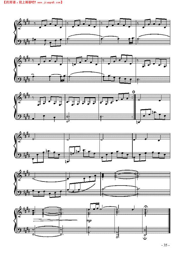 越战猎鹿人钢琴谱