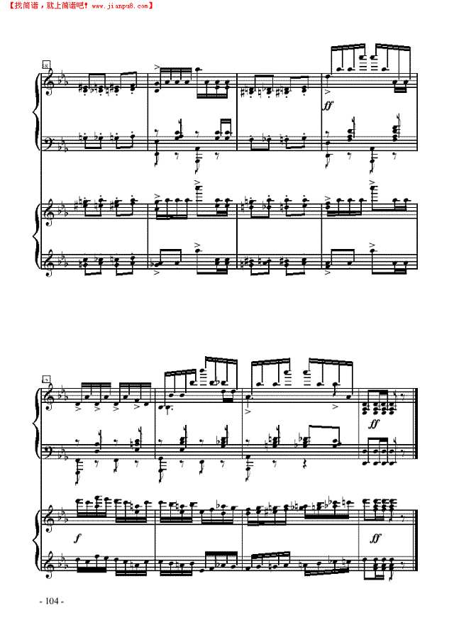 意大利波尔卡—双钢琴钢琴谱