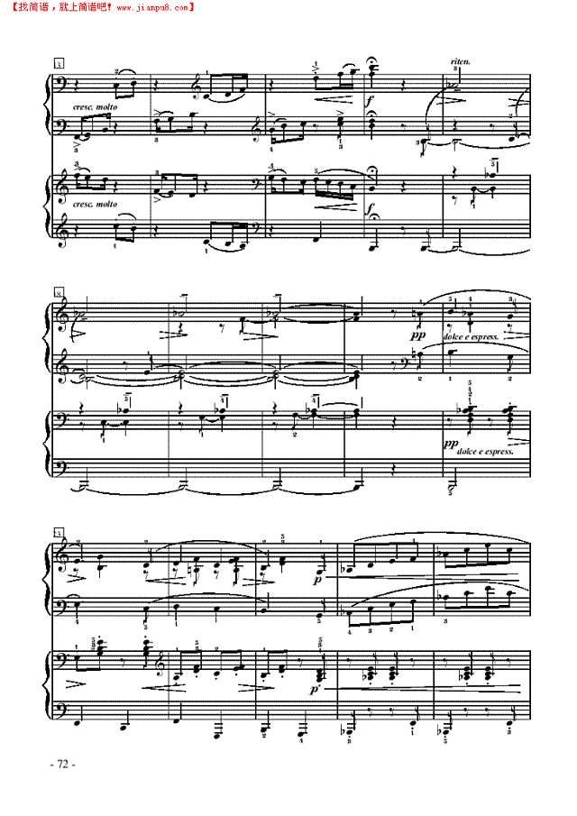 小黑人-双钢琴钢琴谱