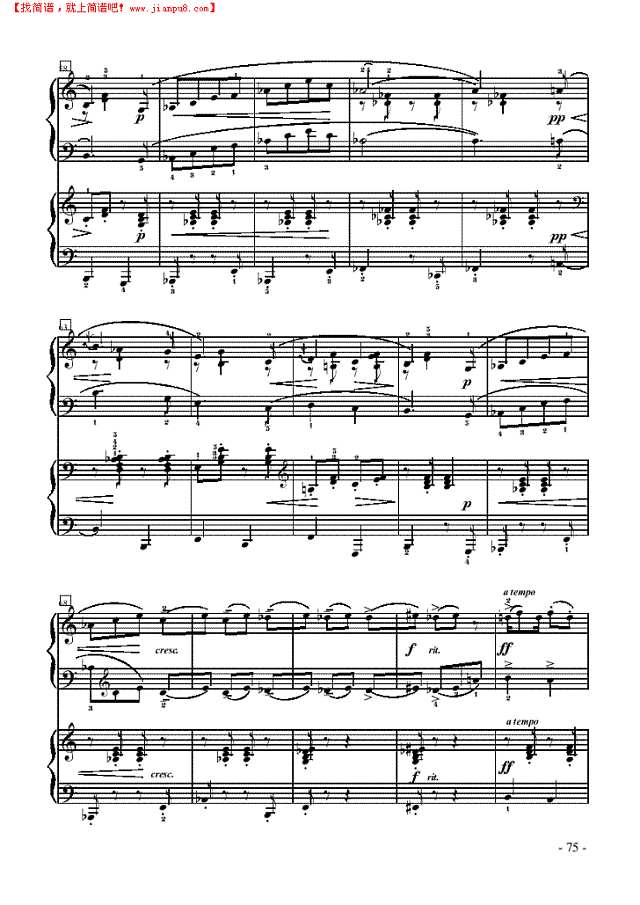 小黑人-双钢琴钢琴谱