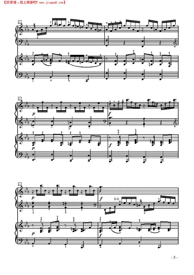 视唱曲—双钢琴钢琴谱