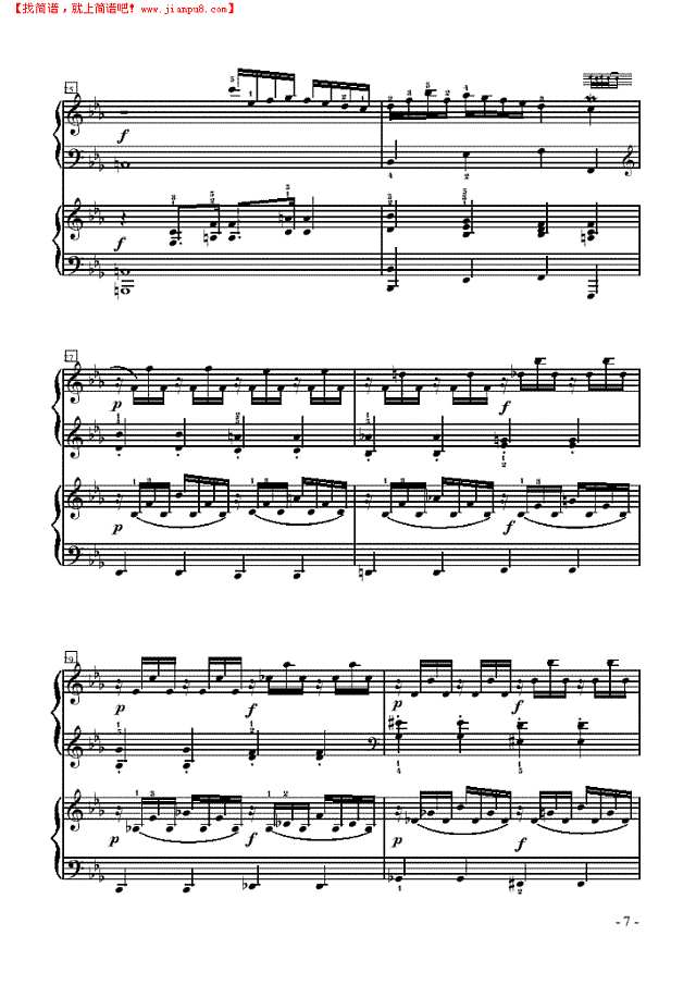 视唱曲—双钢琴钢琴谱