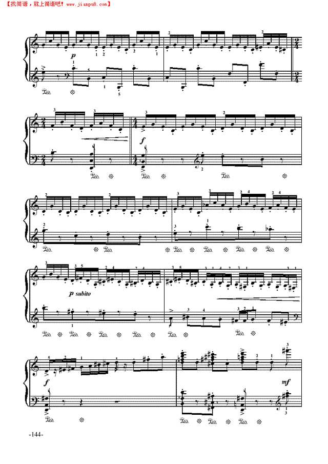 少女朱丽叶—舞剧《罗密欧与朱丽叶》钢琴谱