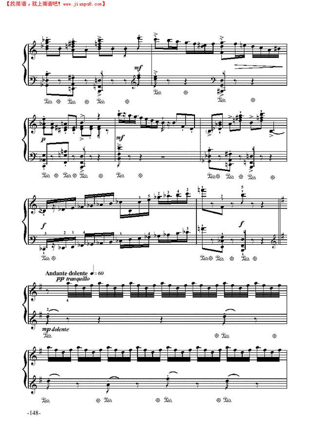 少女朱丽叶—舞剧《罗密欧与朱丽叶》钢琴谱