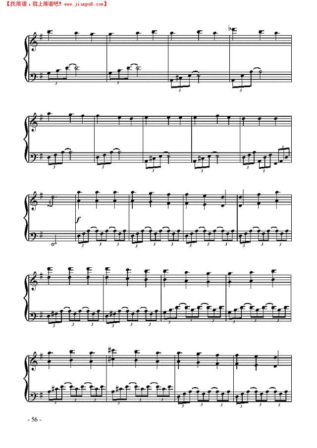 蓝色生死恋钢琴谱