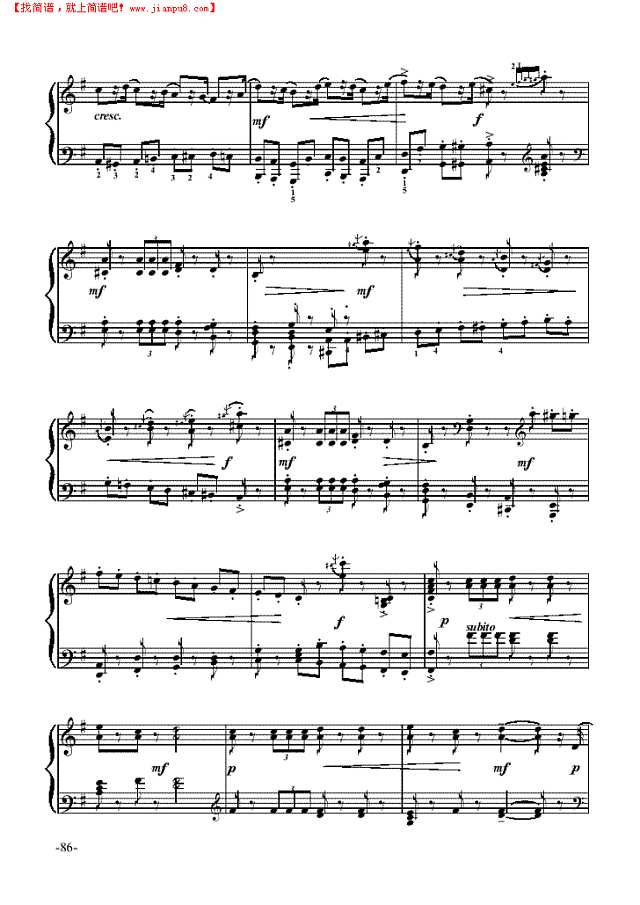 进行曲—舞剧《胡桃夹子》钢琴谱