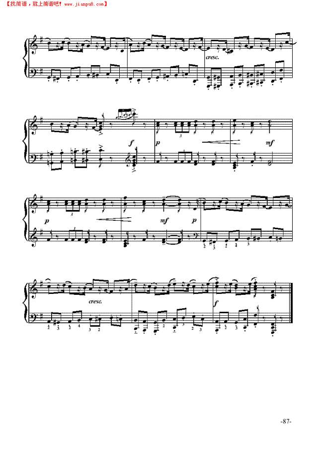 进行曲—舞剧《胡桃夹子》钢琴谱