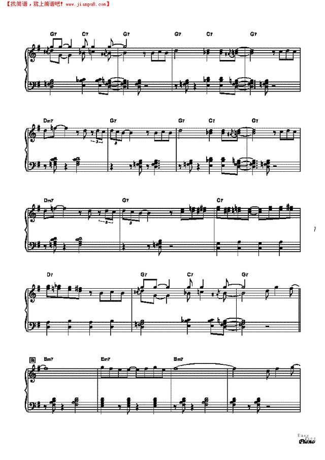 艰难一天的夜晚钢琴谱