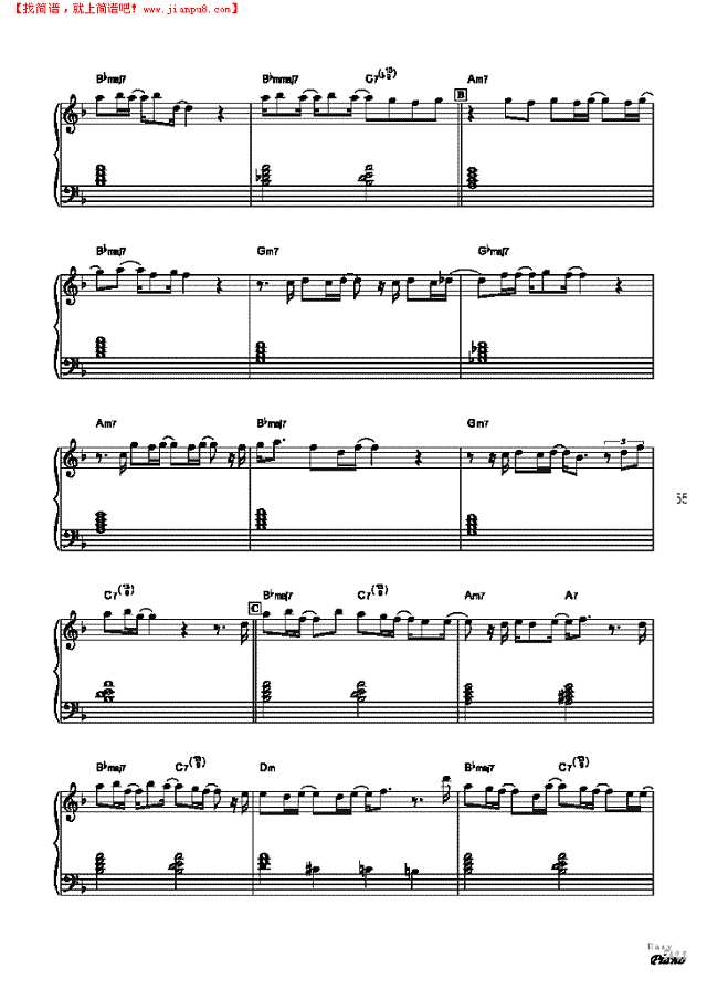 冬季恋歌钢琴谱