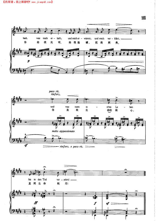 你给我带来阳光(钢伴) 歌曲类 钢琴伴奏谱钢琴谱