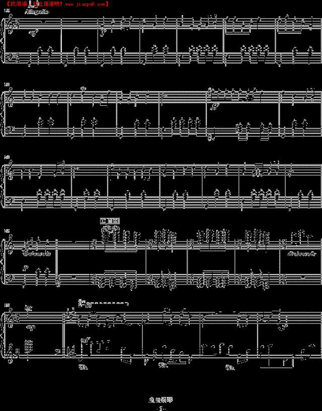 白玫瑰爱的乐章钢琴谱