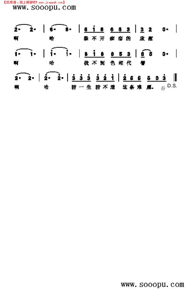 难念的经 歌曲类简谱