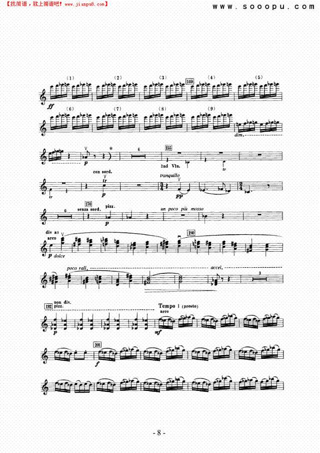 乐队协奏曲—独奏 弦乐类 小提琴其他曲谱
