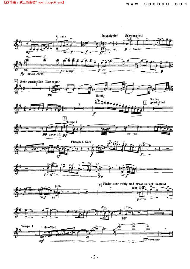 第四交响曲—独奏 弦乐类 小提琴其他曲谱