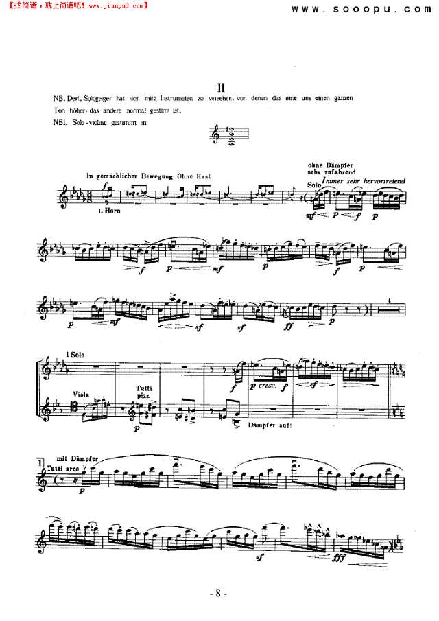 第四交响曲—独奏 弦乐类 小提琴其他曲谱