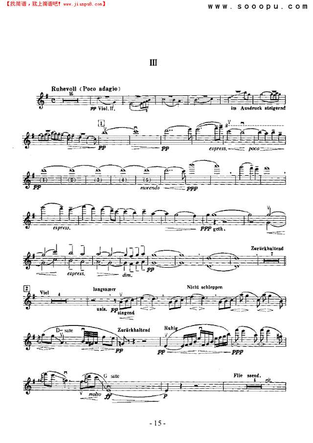 第四交响曲—独奏 弦乐类 小提琴其他曲谱