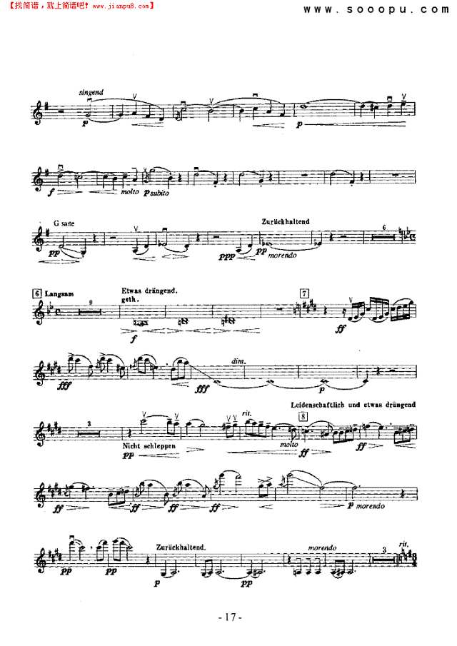 第四交响曲—独奏 弦乐类 小提琴其他曲谱