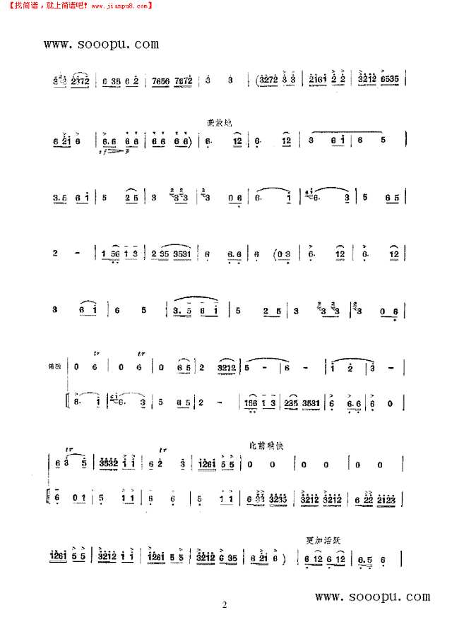 毛主席的光辉 民乐类 竹笛其他曲谱