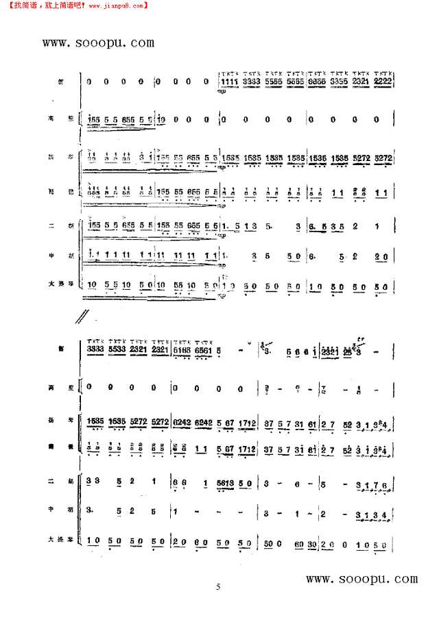 练兵场上 民乐类 竹笛其他曲谱