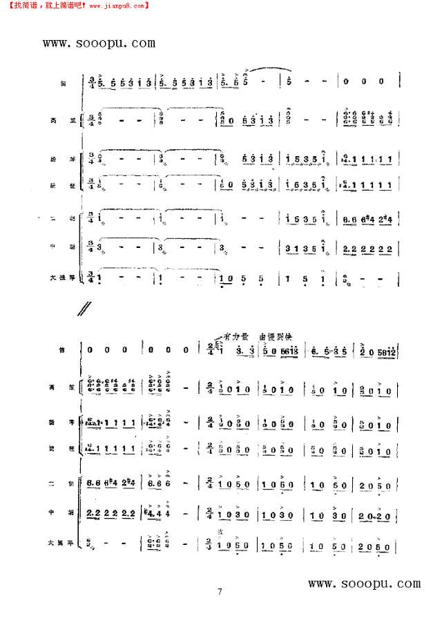 练兵场上 民乐类 竹笛其他曲谱