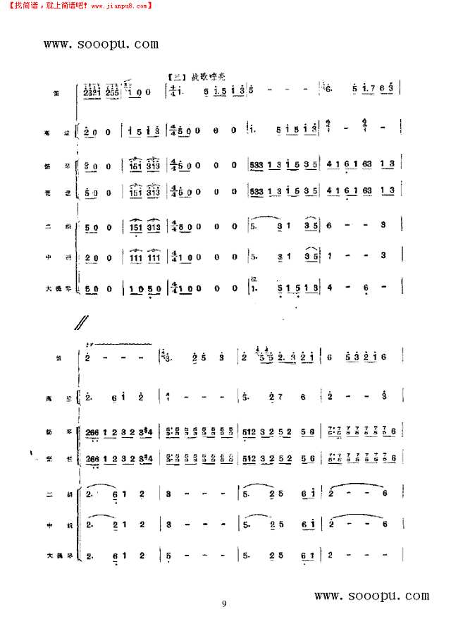 练兵场上 民乐类 竹笛其他曲谱