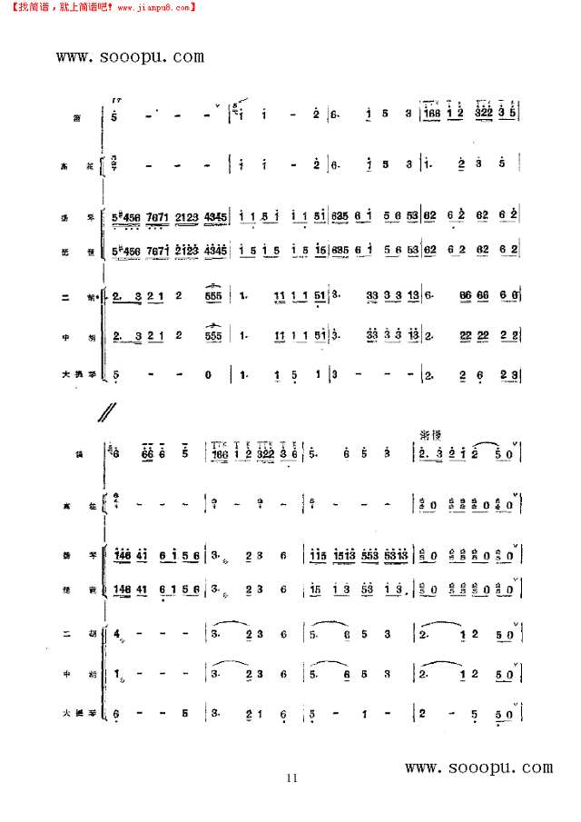 练兵场上 民乐类 竹笛其他曲谱