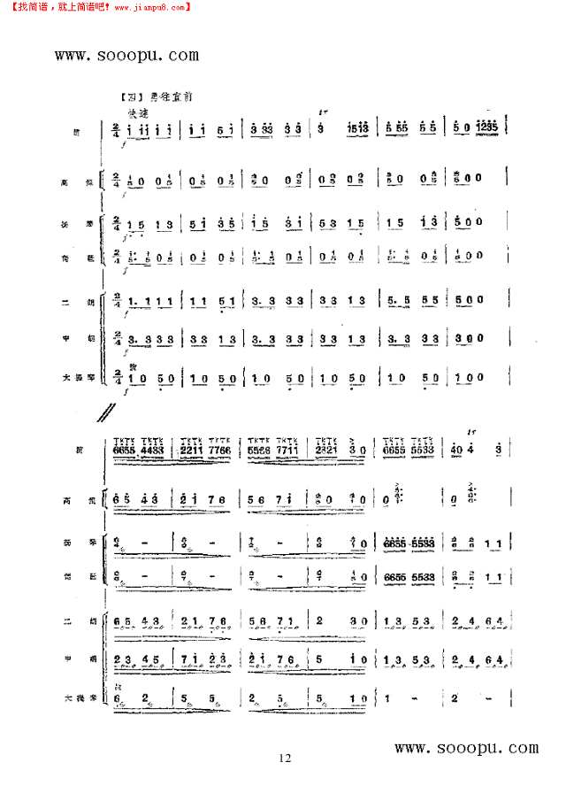 练兵场上 民乐类 竹笛其他曲谱