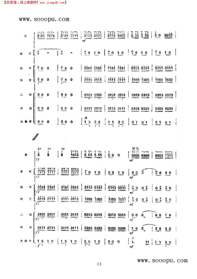 练兵场上 民乐类 竹笛其他曲谱