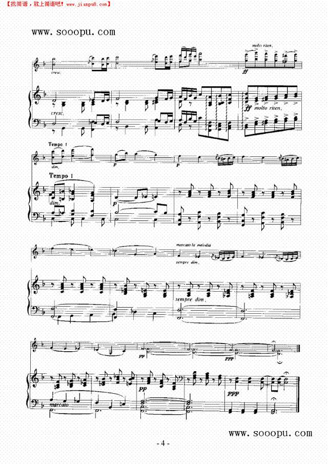 无言歌—（钢伴） 弦乐类 小提琴其他曲谱