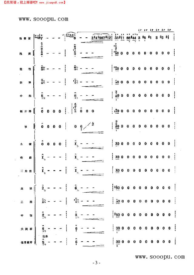 向往 民乐类 竹笛其他曲谱