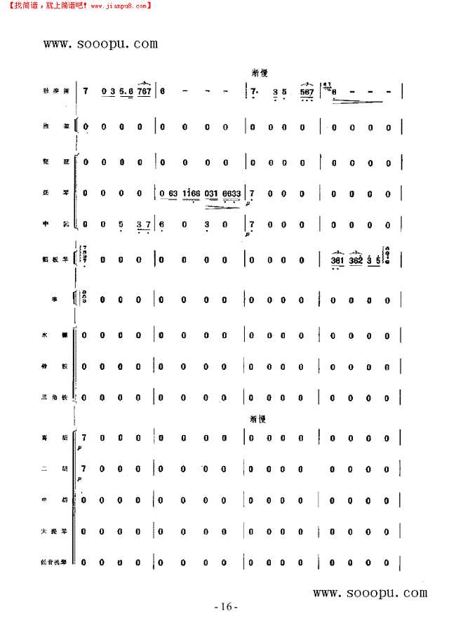 向往 民乐类 竹笛其他曲谱