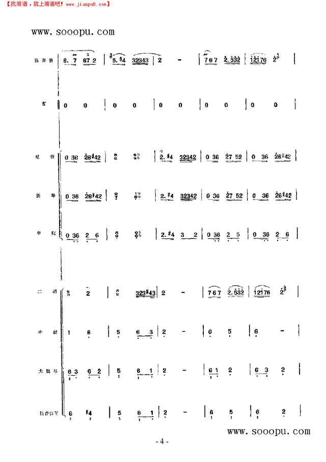 村笛 民乐类 竹笛其他曲谱