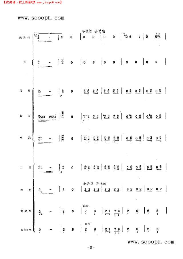 村笛 民乐类 竹笛其他曲谱