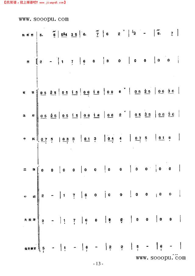 村笛 民乐类 竹笛其他曲谱