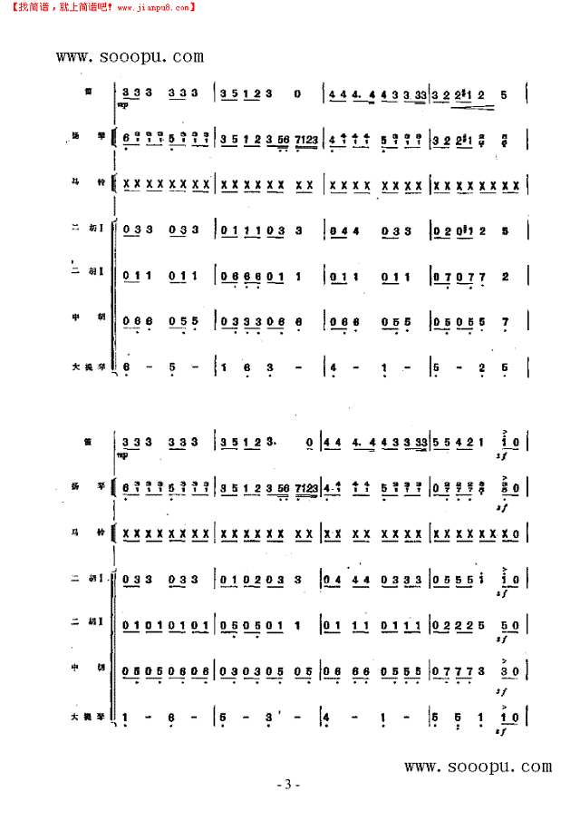 铃儿响叮当 民乐类 竹笛其他曲谱