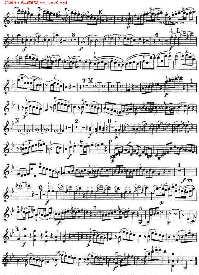 提琴三重奏 第二首 降B大调 K.502之Violin TRIO钢琴谱